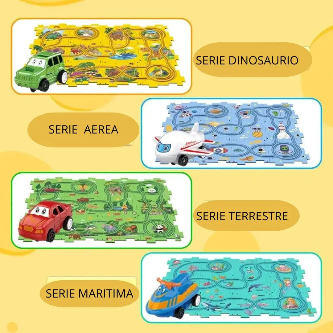 PISTA DE ROMPECABEZAS CARRITO TURBO TRACKS