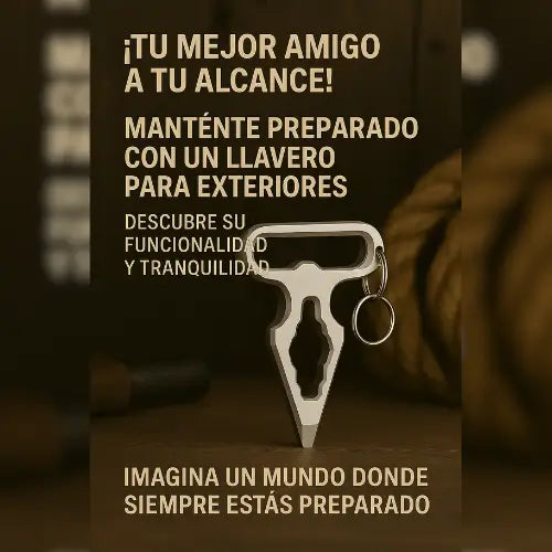 Llavero Multifuncional para Exteriores - ¡Listo para Todo Momento!