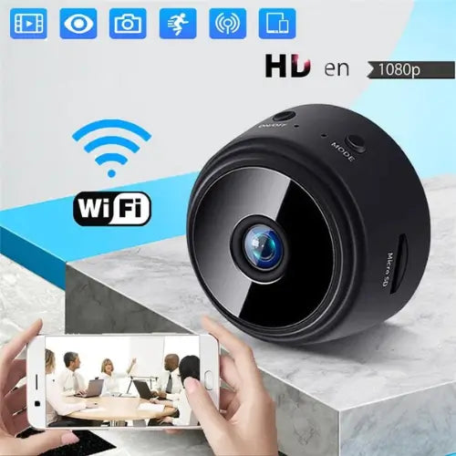 Minicámara de Seguridad WiFi 360° con Visión Nocturna – Protege tu Hogar desde tu Celular