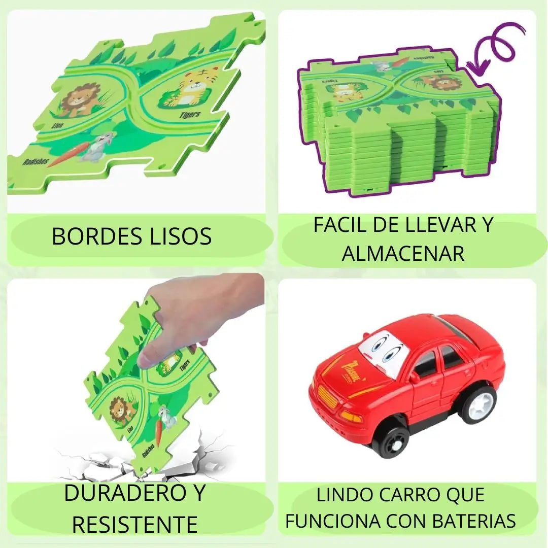 PISTA DE ROMPECABEZAS CARRITO TURBO TRACKS