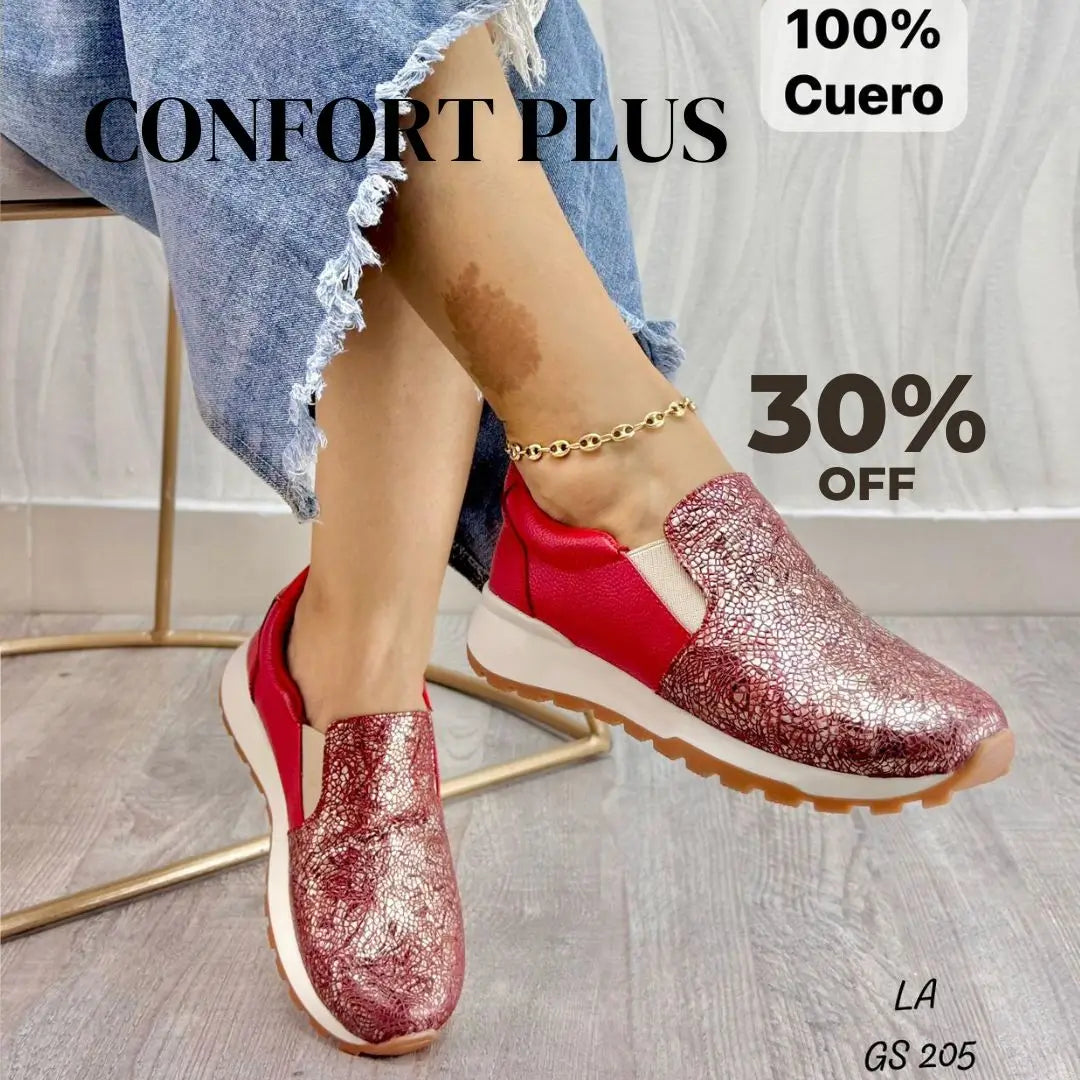 Confort Plus Deportivo Cuero Loto