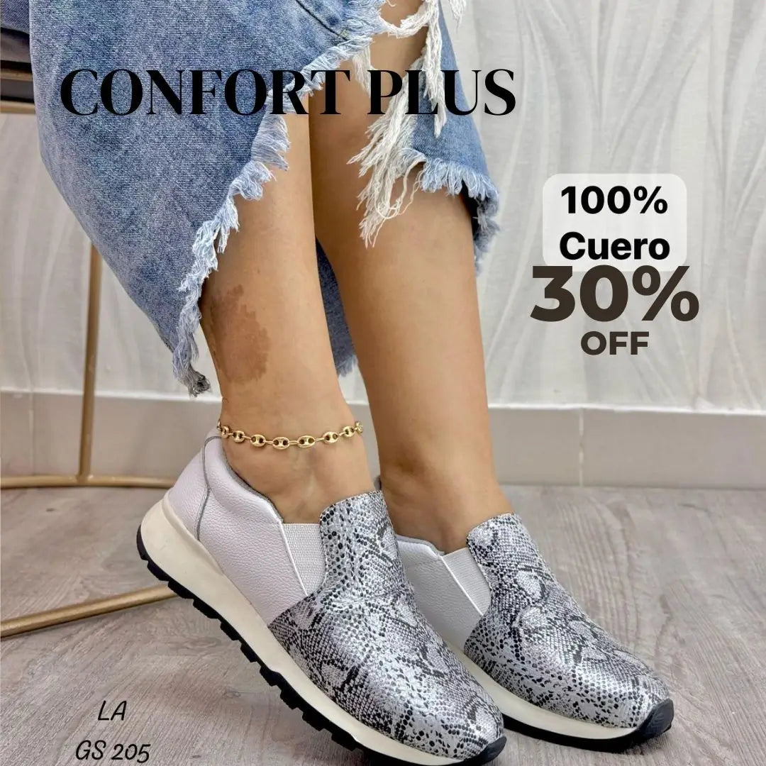 Confort Plus Deportivo Cuero Loto