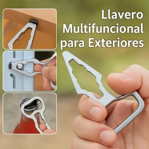 Llavero Multifuncional para Exteriores - ¡Listo para Todo Momento!