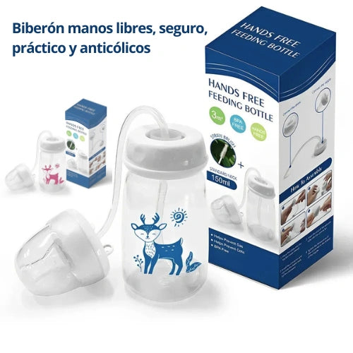 Biberón Manos Libres Anticólicos – Comodidad Segura para tu Bebé