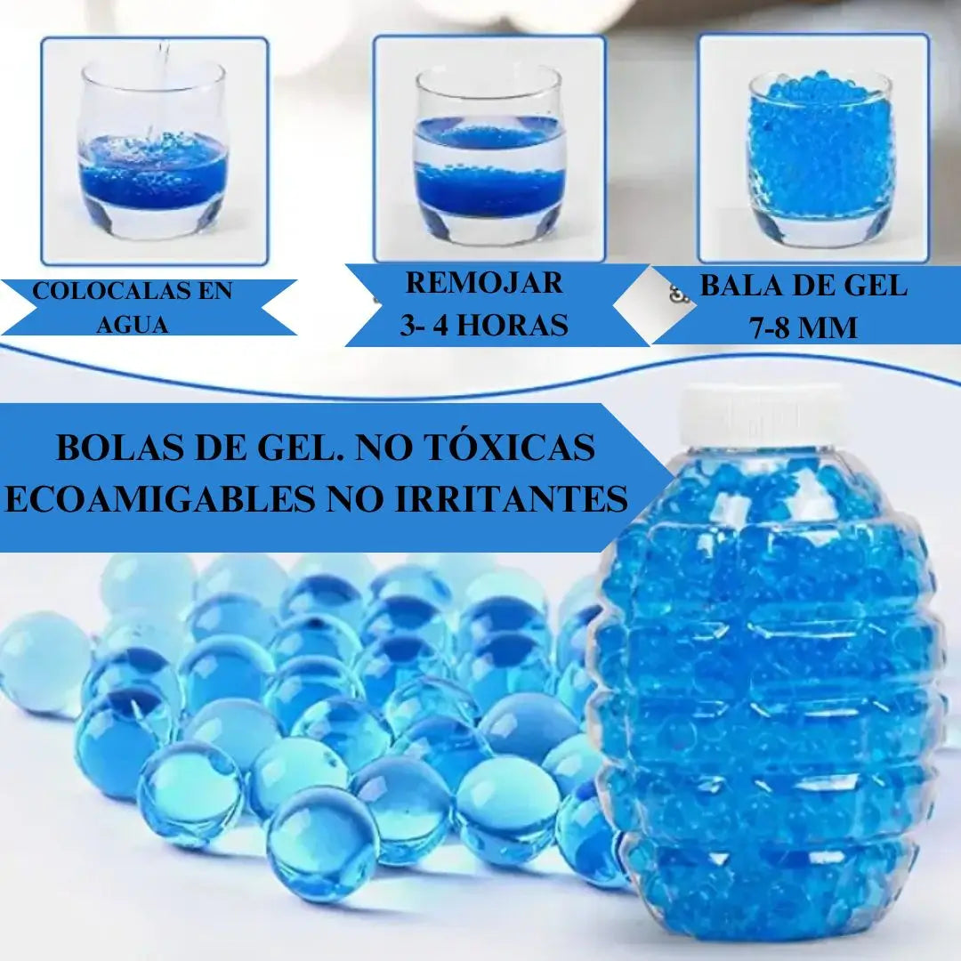 COMBO PISTOLA DE AGUA ELÉCTRICA RIFLE HIDROGEL