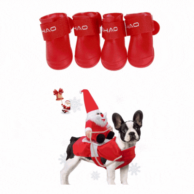 Traje Navideño Pet Glam. Combo Traje de Navidad - Zapatos.