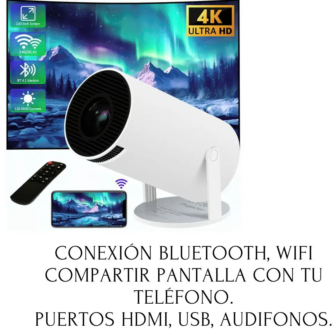 MINI PROYECTOR PORTATIL LUMIPRO PARLANTE KARAOKE 2 MICROFONOS