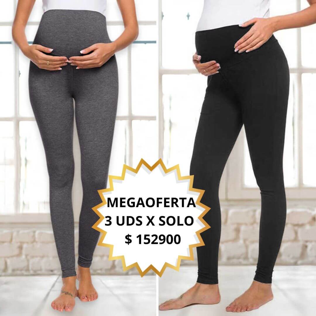 FLEXIMAMA LEGGINS MATERNO MEGAOFERTA 3 X $ 152900