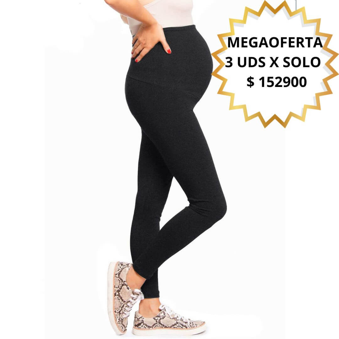 FLEXIMAMA LEGGINS MATERNO MEGAOFERTA 3 X $ 152900