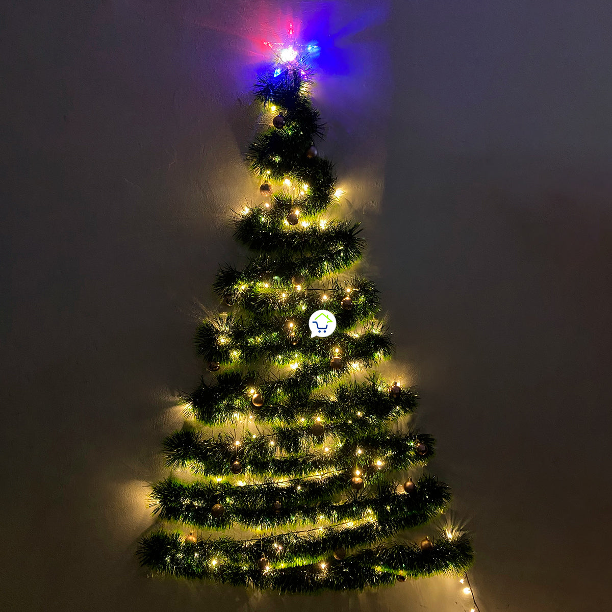 Rincón Mágico. Arbol Navidad De Pared Luces Agui001