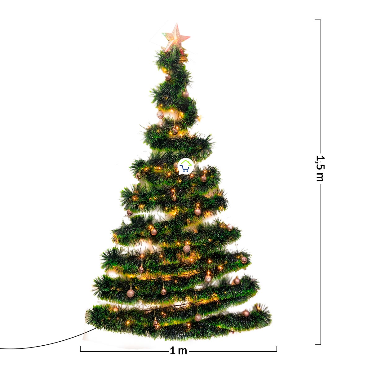 Rincón Mágico. Arbol Navidad De Pared Luces Agui001