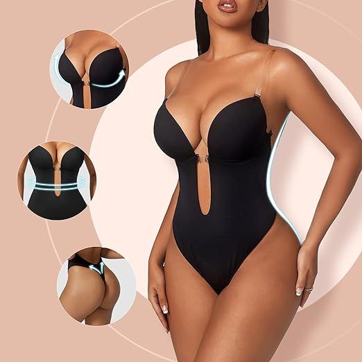 InviShaper- Sujetador moldeador de cuerpo con espalda descubierta, Body en U sin costuras 2x 132900