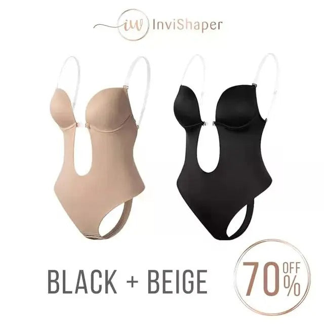 InviShaper- Sujetador moldeador de cuerpo con espalda descubierta, Body en U sin costuras 2x 132900