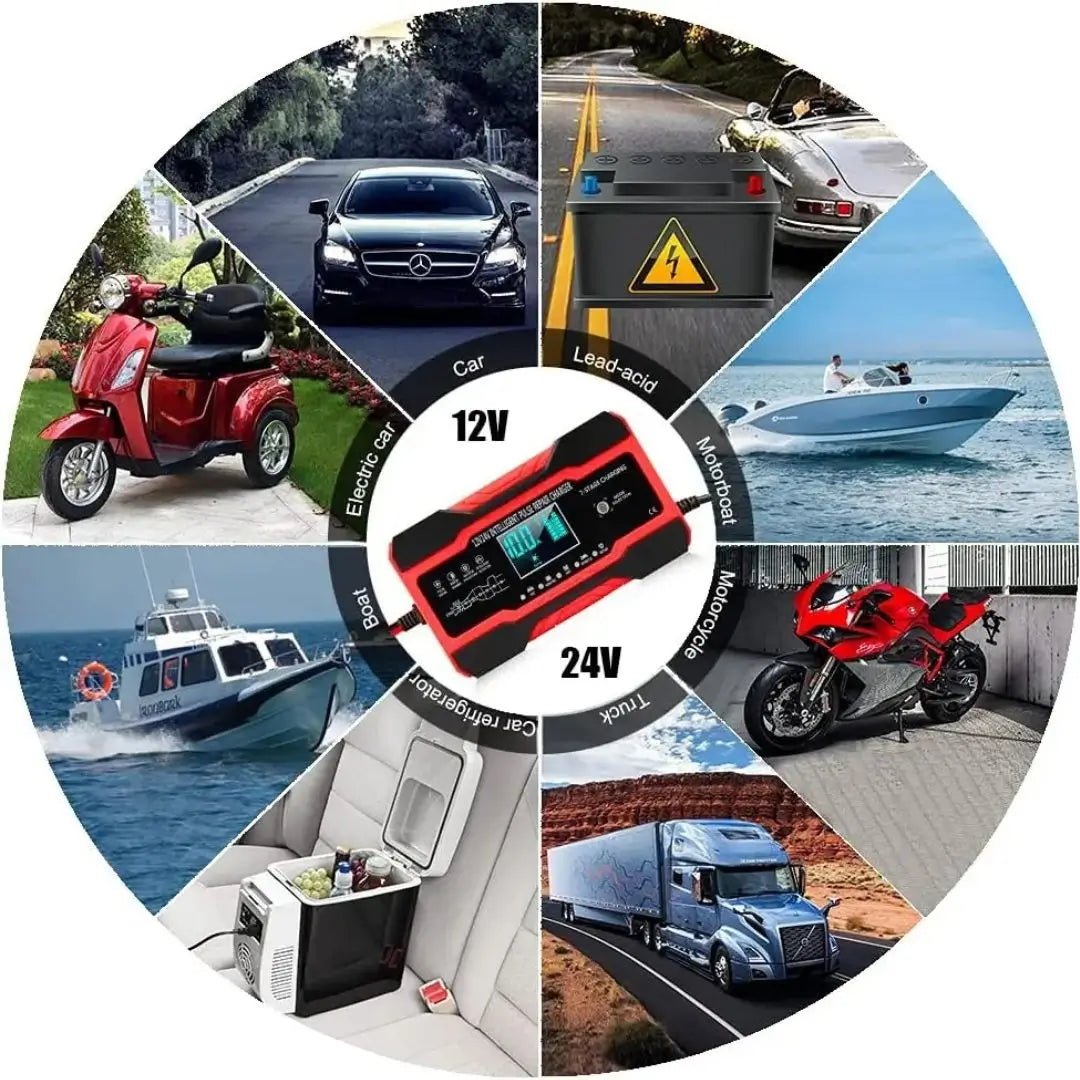Cargador Bateria Carro Moto TurboCharge 12 v