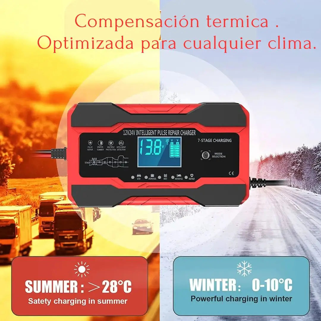Cargador Bateria Carro Moto TurboCharge 12 v