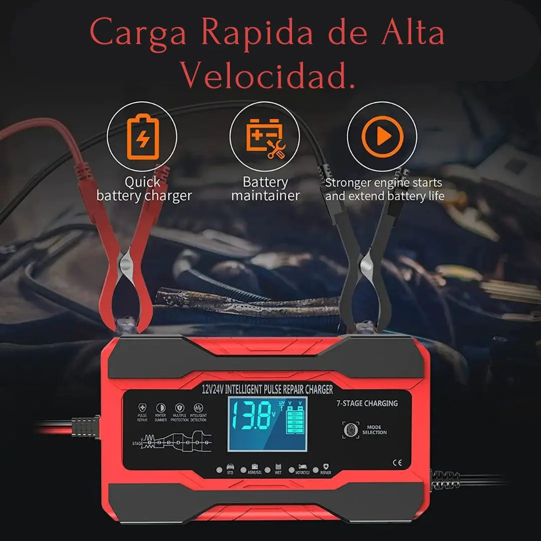 Cargador Bateria Carro Moto TurboCharge 12 v