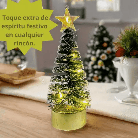 Mini Arbol De Navidad Con Luces Led Destello Navideño 2 UNIDADES X 30% DESCUENTO