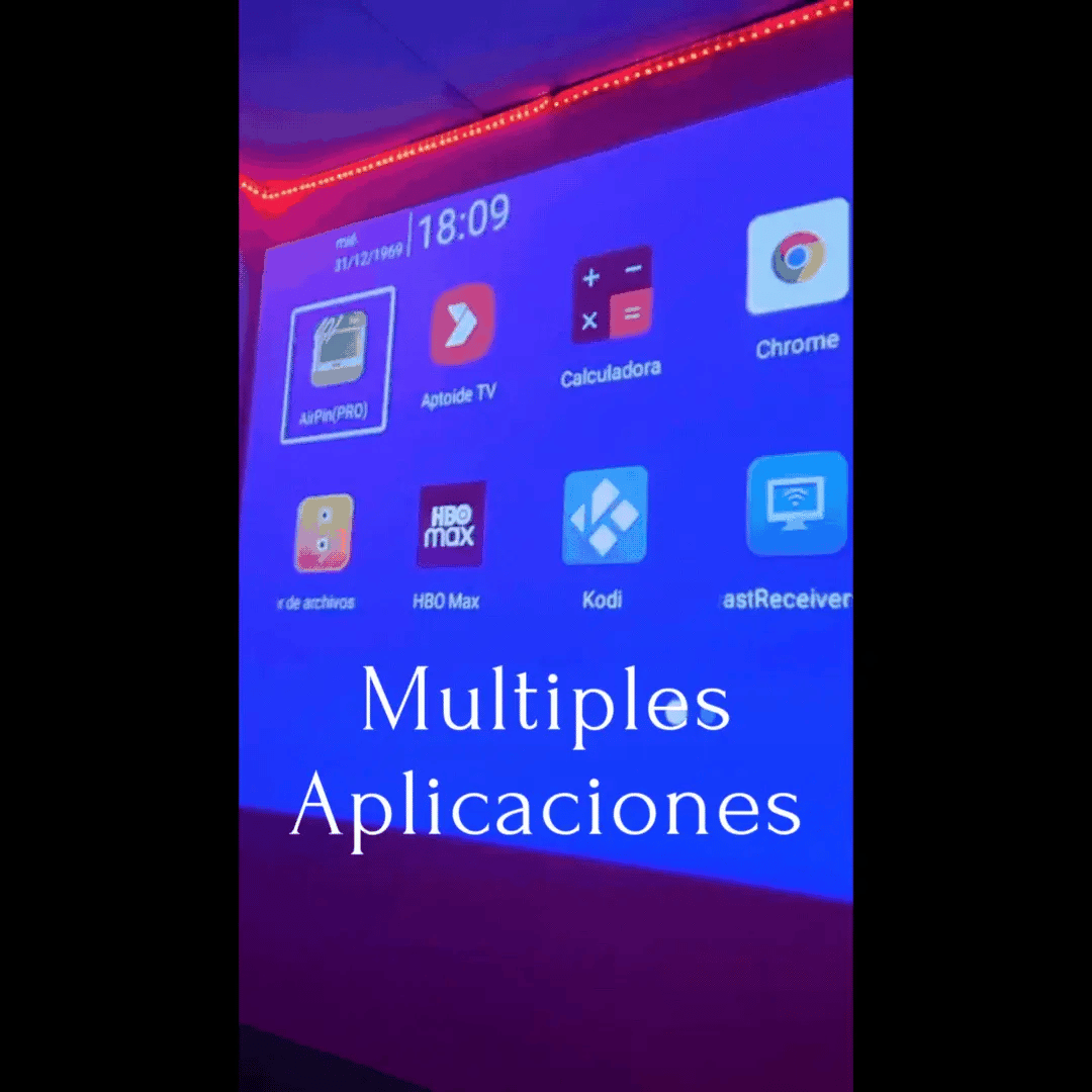 MINI PROYECTOR PORTATIL LUMIPRO PARLANTE KARAOKE 2 MICROFONOS