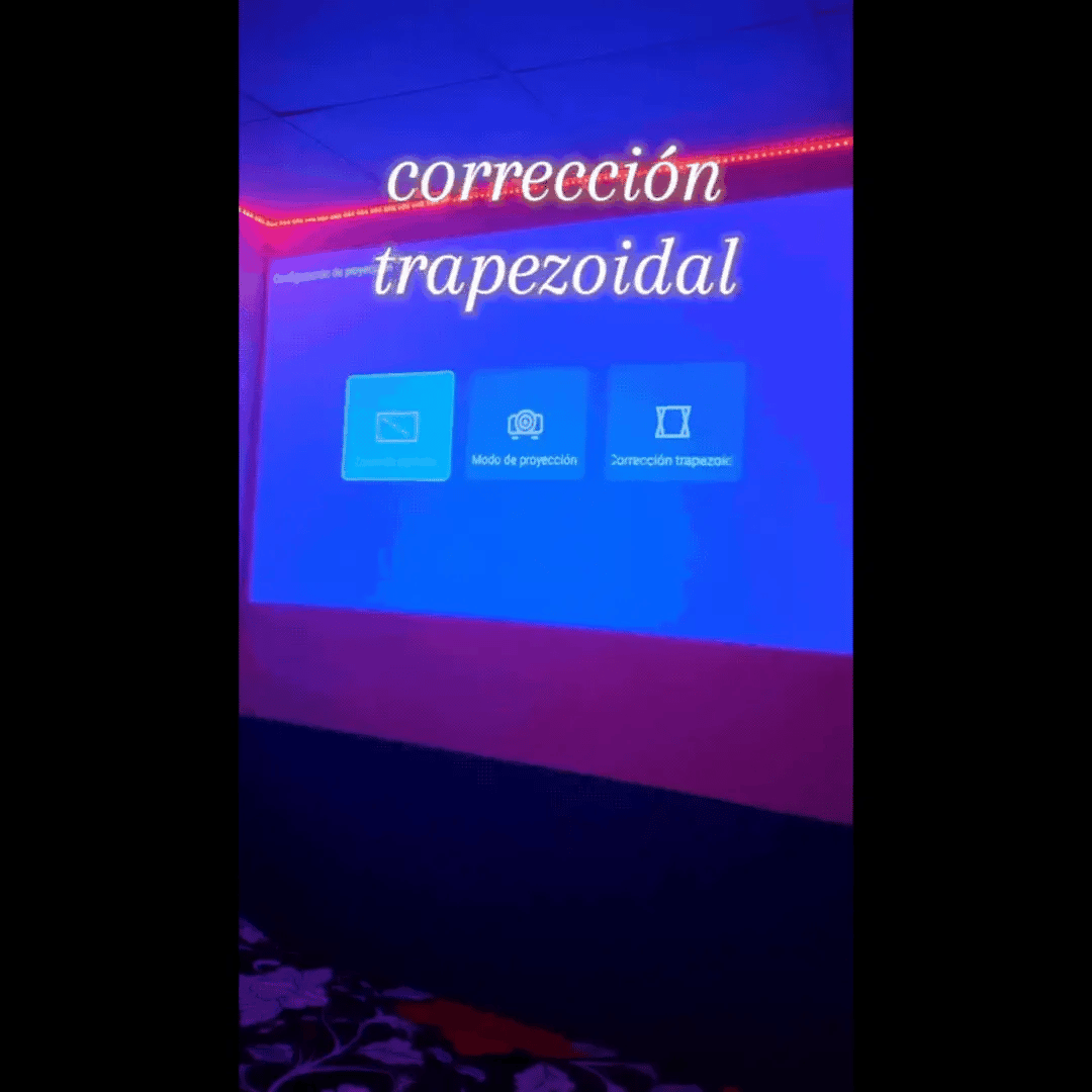 MINI PROYECTOR PORTATIL LUMIPRO PARLANTE KARAOKE 2 MICROFONOS
