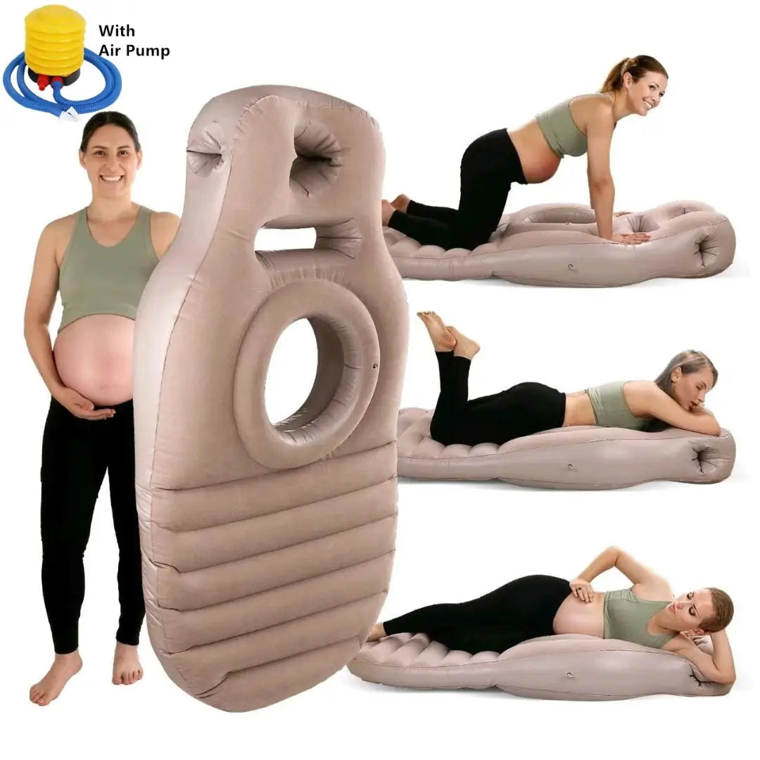 La colchoneta inflable que te salva el sueño en el embarazo"