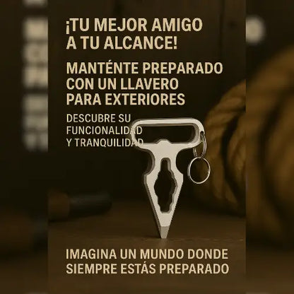 Llavero Multifuncional para Exteriores - ¡Listo para Todo Momento!