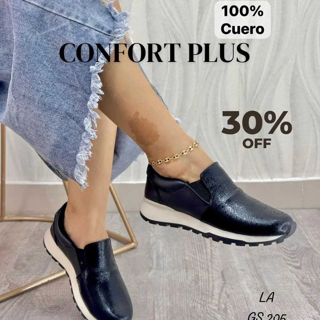 Confort Plus Deportivo Cuero Loto