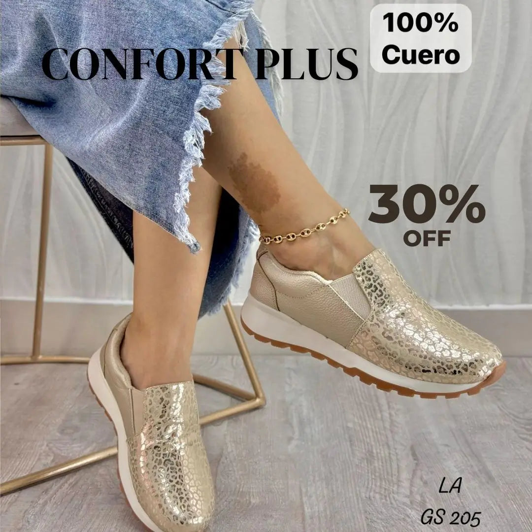 Confort Plus Deportivo Cuero Loto