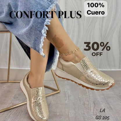 Confort Plus Deportivo Cuero Loto
