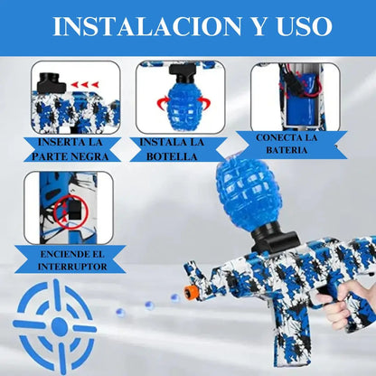 COMBO PISTOLA DE AGUA ELÉCTRICA RIFLE HIDROGEL