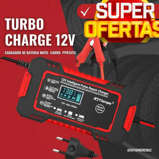 Cargador Bateria Carro Moto TurboCharge  12 v