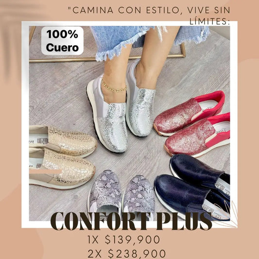 Confort Plus Deportivo Cuero Loto