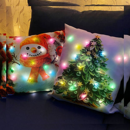 SET DE 4 FUNDAS CON LUZ LED.