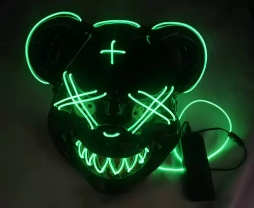 Mascara de oso siniestro luminiscente.
